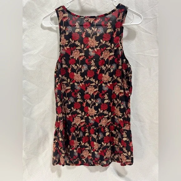 GAP Women’s Floral Sheer Button Up Tank Sz XS - Picture 6 of 10